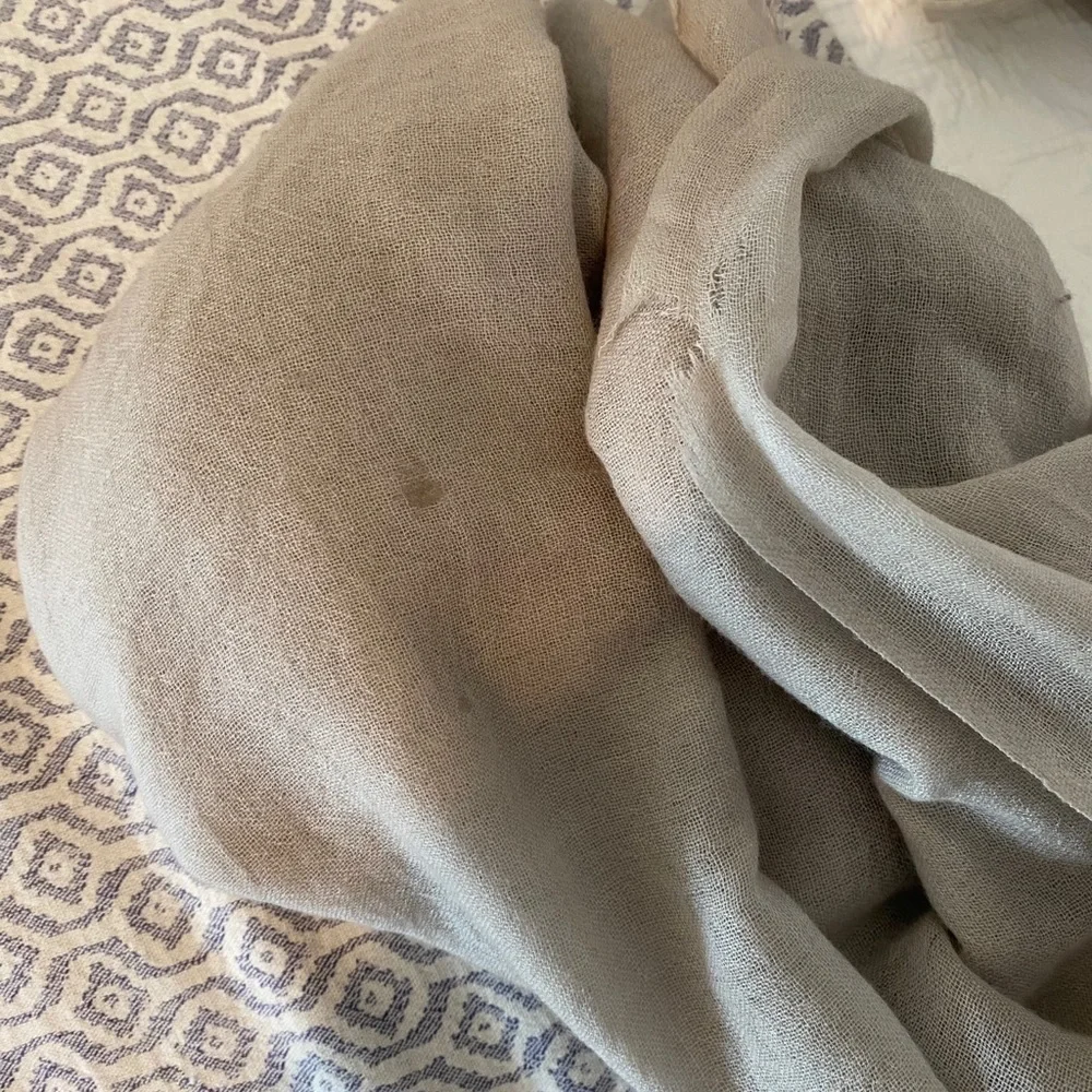 Neiman Marcus Cashmere Gauzy Distressed Scarf Bone​​​​​​​​​